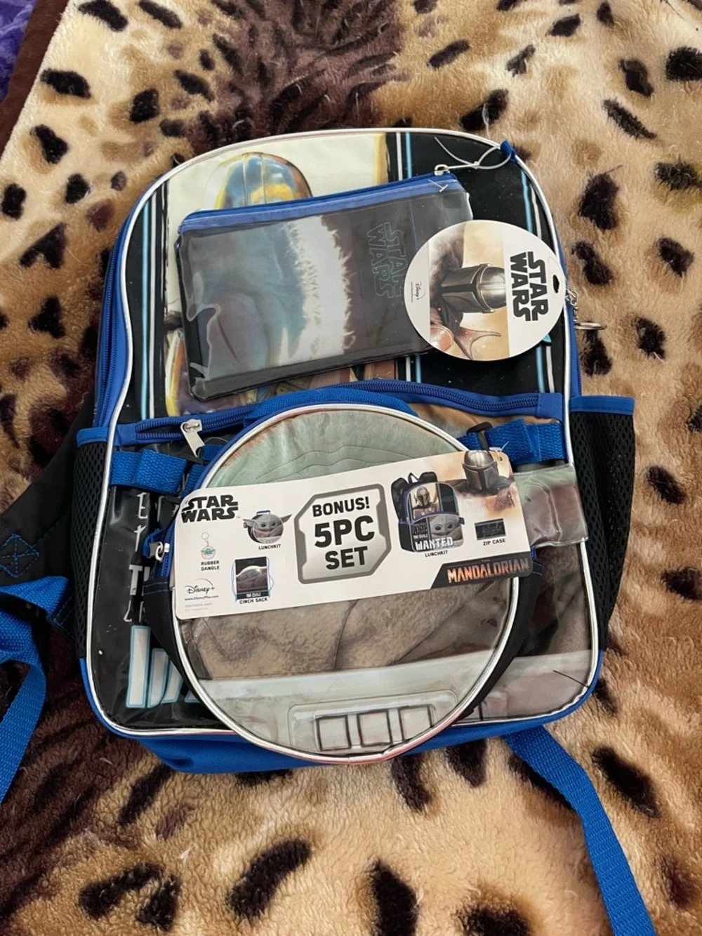 Star Wars Kids Backpack Set in Blue, Black, Silver